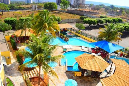 Apartamento Flat Temporada Perto Singapura Shopping Com 7 Piscinas, Bar Molhado, Restaurante - A 3 Min Centro De Caldas Novas! Caldas Novas