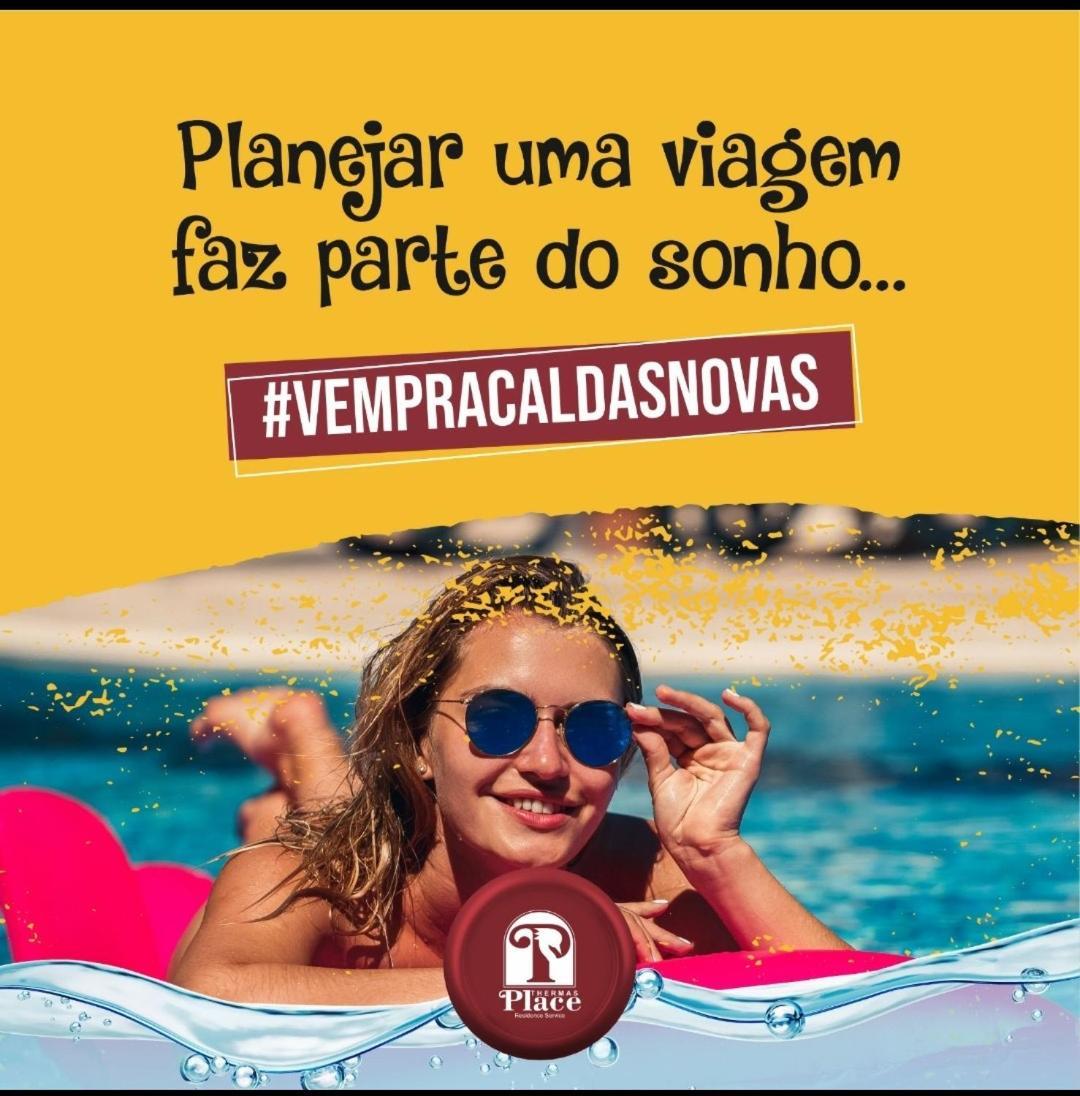 Apartamento Flat Temporada Perto Singapura Shopping Com 7 Piscinas, Bar Molhado, Restaurante - A 3 Min Centro De Caldas Novas! *